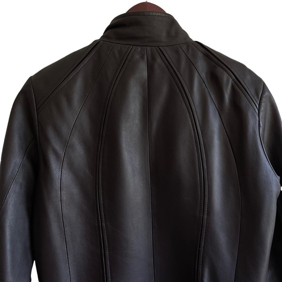 Vintage Danier Brown Leather Blazer Trench Jacket Buttery Soft - Picture 9 of 14